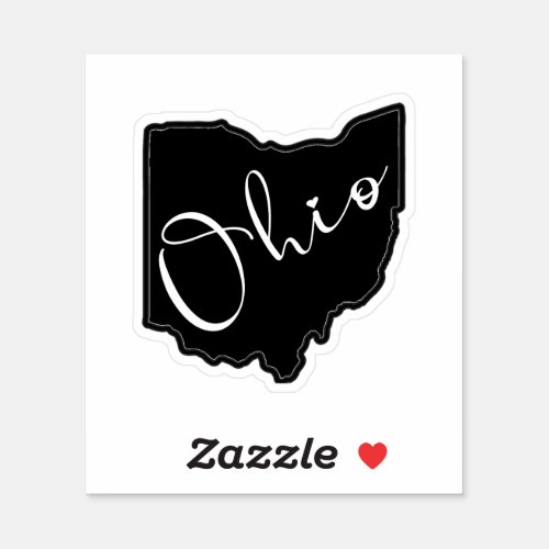Ohio State Shape Outline _ Ohio Map Outline Sticker