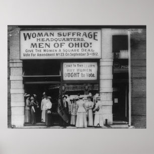 Ohio Suffrage Headquarters in Cleveland Poster