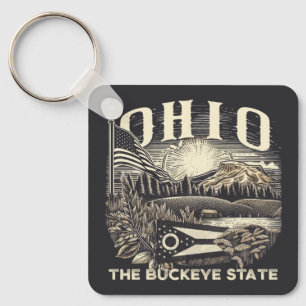 Ohio The Buckeye State Keychain