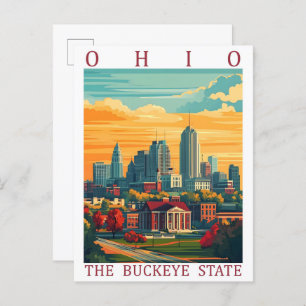 Ohio the Buckeye State USA Travel Place Postcard