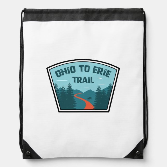 Ohio To Erie Trail Drawstring Bag (Front)