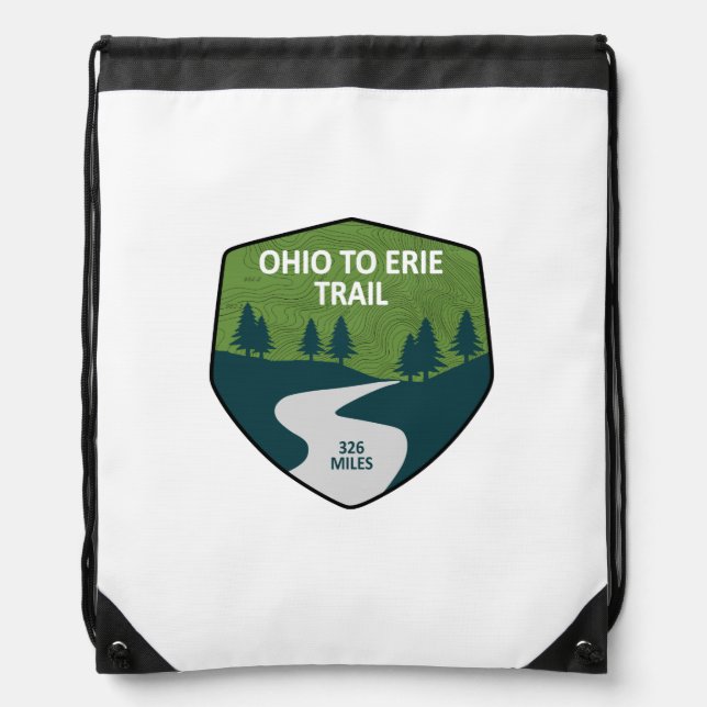 Ohio To Erie Trail Drawstring Bag (Front)