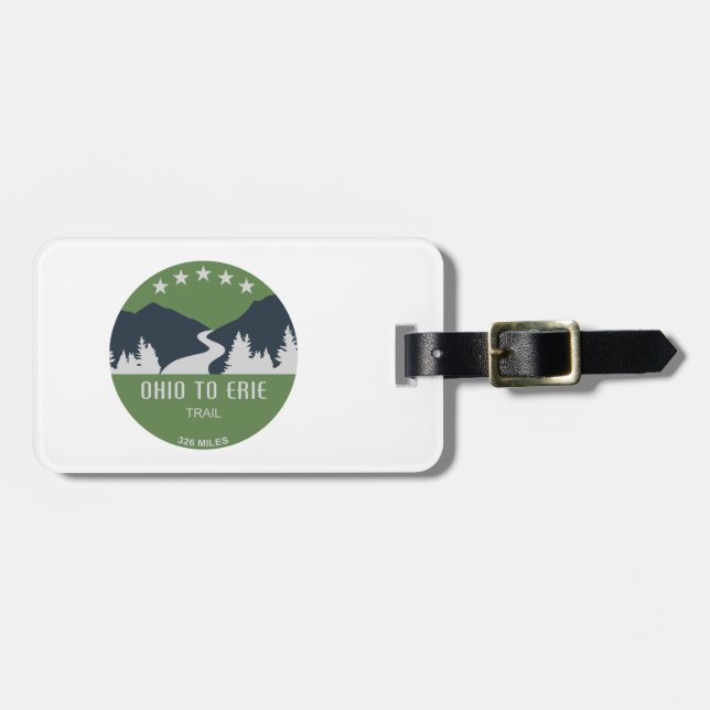 Ohio To Erie Trail Luggage Tag (Front Horizontal)