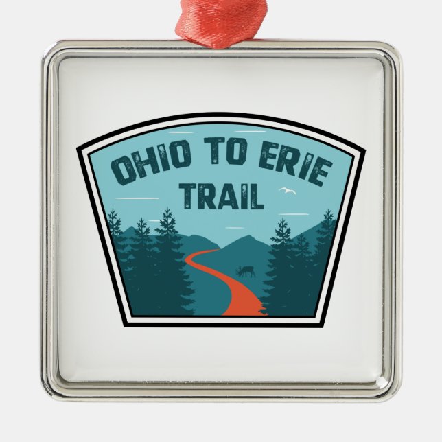 Ohio To Erie Trail Metal Ornament (Front)