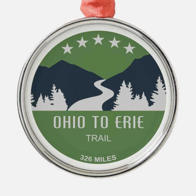Ohio To Erie Trail Metal Ornament (Front)