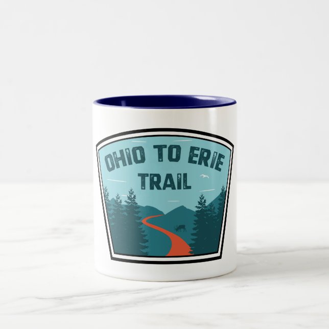 Ohio To Erie Trail Two-Tone Coffee Mug (Center)