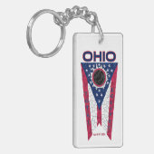 Ohio Total Eclipse Acrylic Keychain (Front Left)