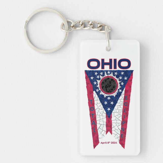 Ohio Total Eclipse Acrylic Keychain (Front)