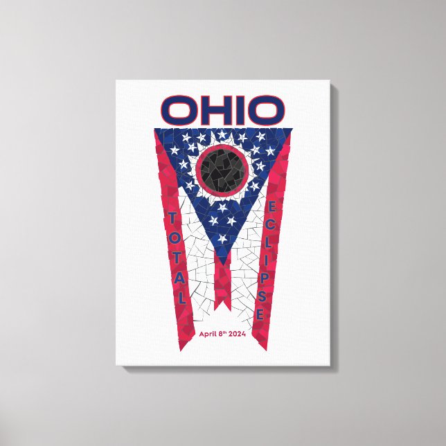 Ohio Total Eclipse Canvas Print (Front)