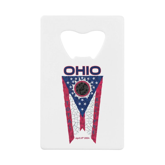 Ohio Total Eclipse Credit Card Bottle Opener (Front)