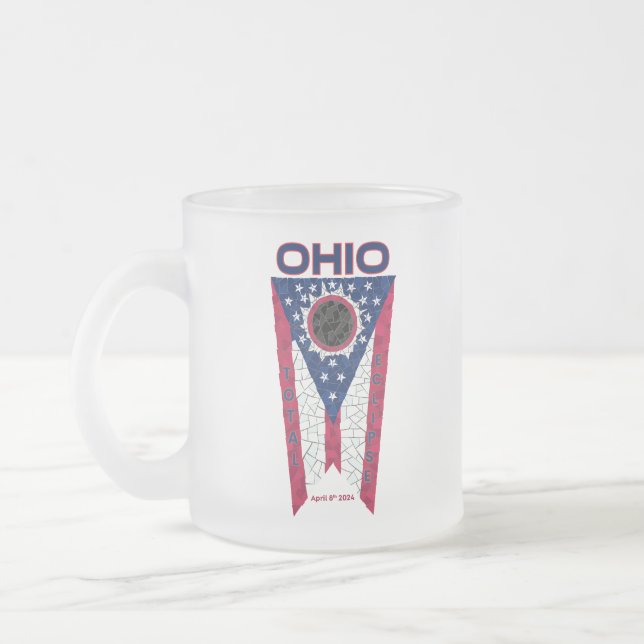 Ohio Total Eclipse Frosted Mug (Left)