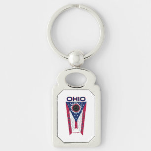 Ohio Total Eclipse Metal Keychain