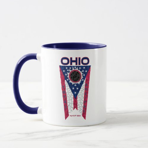 Ohio Total Eclipse Mug Colored Handle Mug