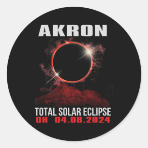 Ohio Total Solar Eclipse 2024  Classic Round Sticker