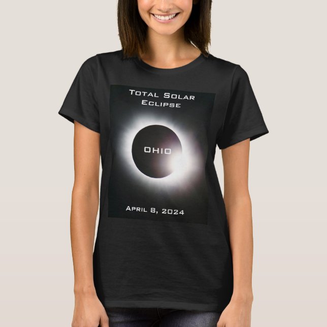 OHIO Total solar eclipse April 8, 2024 T-Shirt (Front)