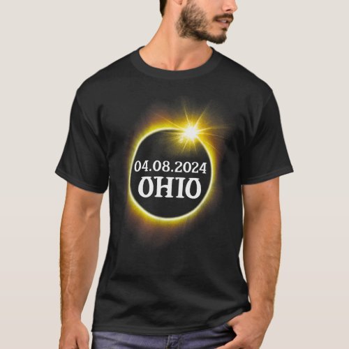 Ohio Total Solar Eclipse April 8 2024 USA Map  T_Shirt
