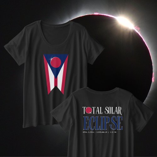 Ohio Total Solar Eclipse Customizable City Womens Plus Size T_Shirt