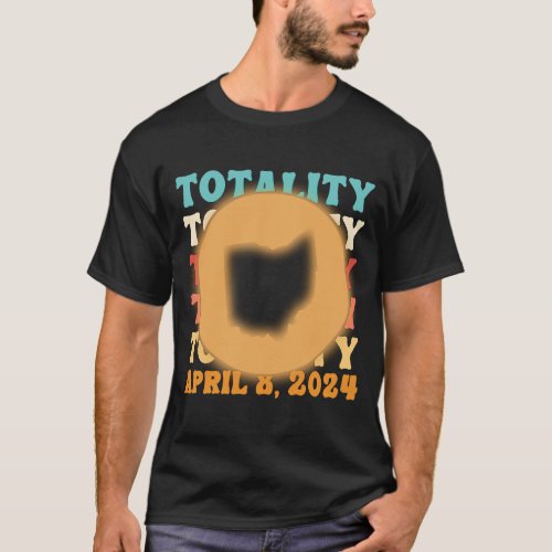 Ohio Totality Solar Eclipse April 8 2024 Astronomy T_Shirt