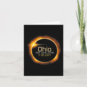Ohio Totality Total Solar Eclipse April 8 2024  Card