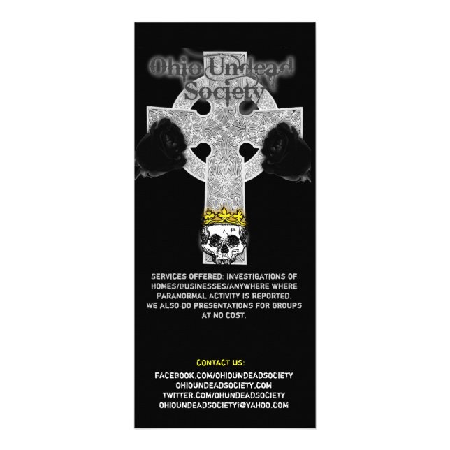 Ohio Undead Society Rack Cards (Front)