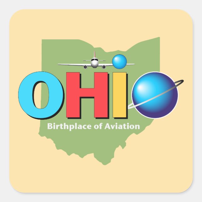 Ohio United States of America Square Sticker (Front)