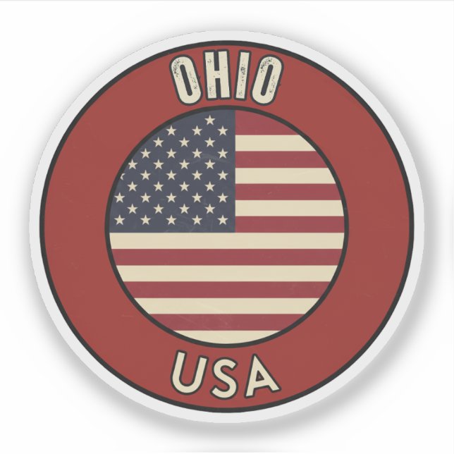 Ohio United States of America Sticker (Front)