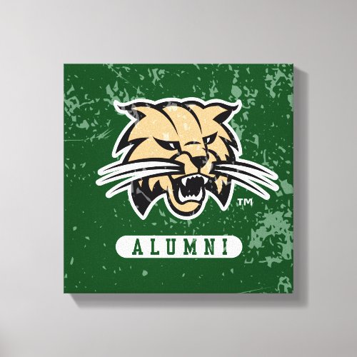 Ohio University Alumni Bobcat Distressed Canvas Print