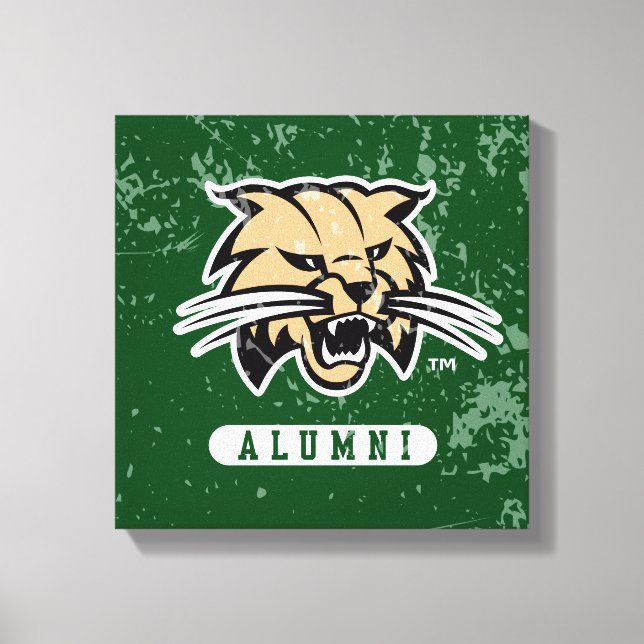 Ohio University Alumni Bobcat Distressed Canvas Print (Front)