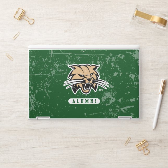 Ohio University Alumni Bobcat Distressed HP Laptop Skin (Desk)