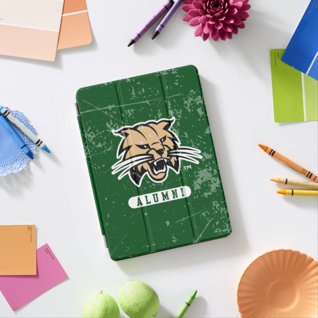 Ohio University Alumni Bobcat Distressed iPad Pro Cover (Desk)