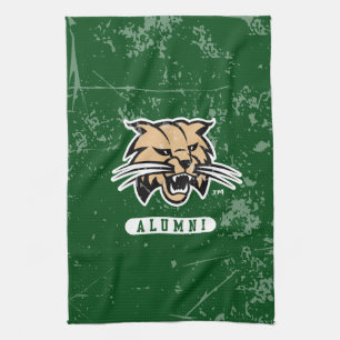 Ohio University Alumni Bobcat Distressed Kitchen Towel