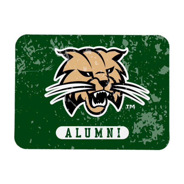 Ohio University Alumni Bobcat Distressed Magnet (Horizontal)