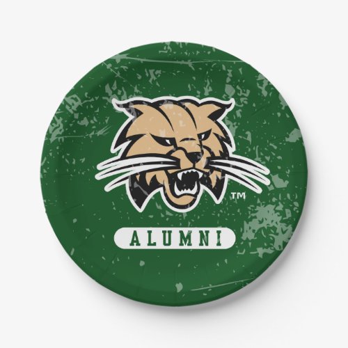 Ohio University Alumni Bobcat Distressed Paper Plates