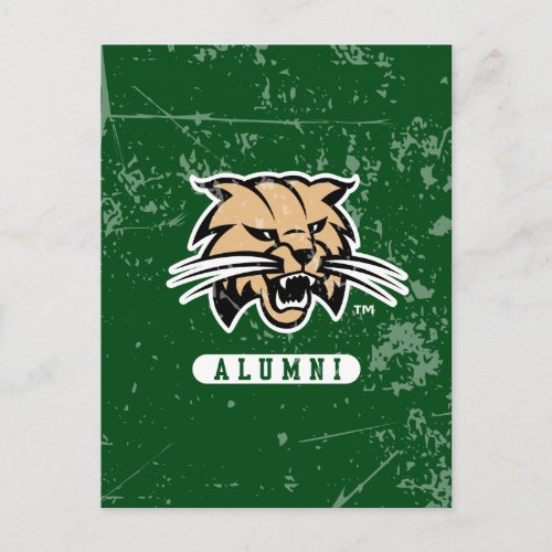 Ohio University Alumni Bobcat Distressed Postcard