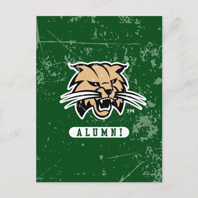 Ohio University Alumni Bobcat Distressed Postcard (Front)