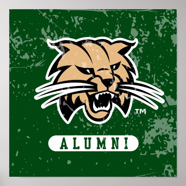 Ohio University Alumni Bobcat Distressed Poster (Front)
