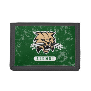 Ohio University Alumni Bobcat Distressed Trifold Wallet