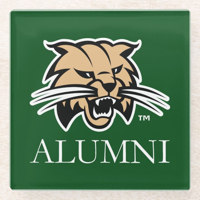 Ohio University Alumni Glass Coaster (Front)