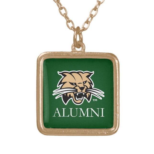 Ohio University Alumni Gold Plated Necklace (Front)