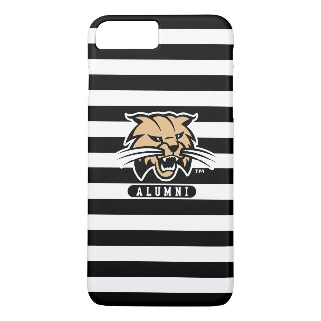 Ohio University Bobcat Logo Alumni Stripes Case-Mate iPhone Case (Back)