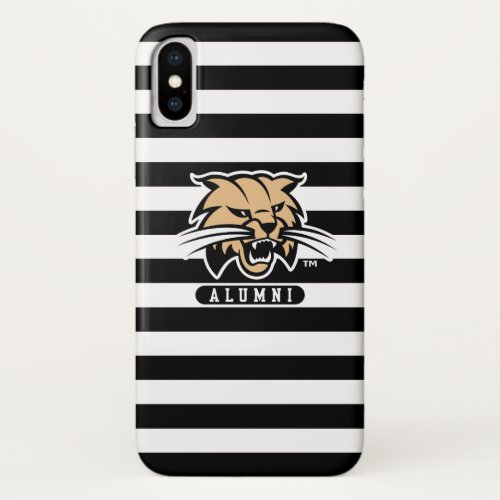 Ohio University Bobcat Logo Alumni Stripes iPhone X Case