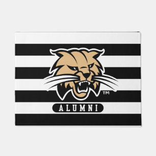 Ohio University Bobcat Logo Alumni Stripes Doormat