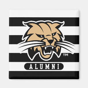 Ohio University Bobcat Logo Alumni Stripes Magnet