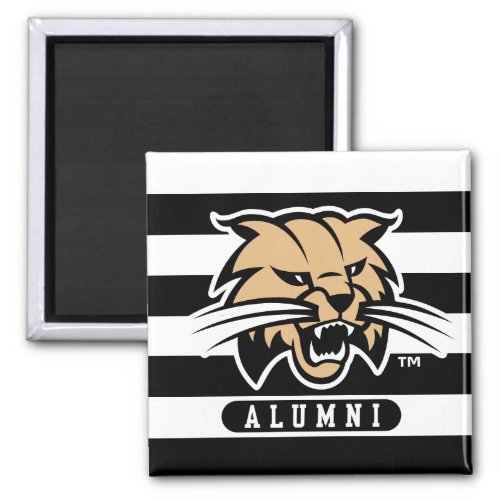 Ohio University Bobcat Logo Alumni Stripes Magnet