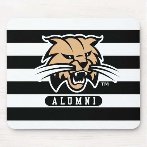 Ohio University Bobcat Logo Alumni Stripes Mouse Pad