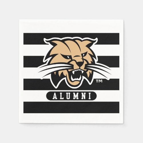 Ohio University Bobcat Logo Alumni Stripes Napkins