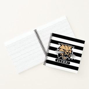 Ohio University Bobcat Logo Alumni Stripes Notebook
