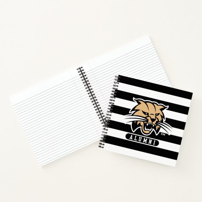 Ohio University Bobcat Logo Alumni Stripes Notebook (Inside)