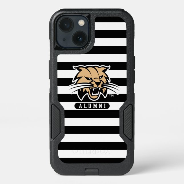 Ohio University Bobcat Logo Alumni Stripes Otterbox iPhone Case (Back)