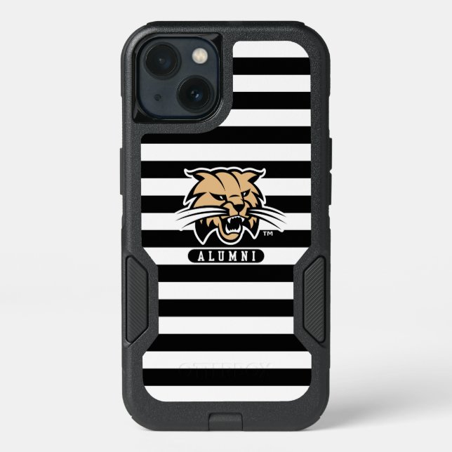Ohio University Bobcat Logo Alumni Stripes Otterbox iPhone Case (Back)